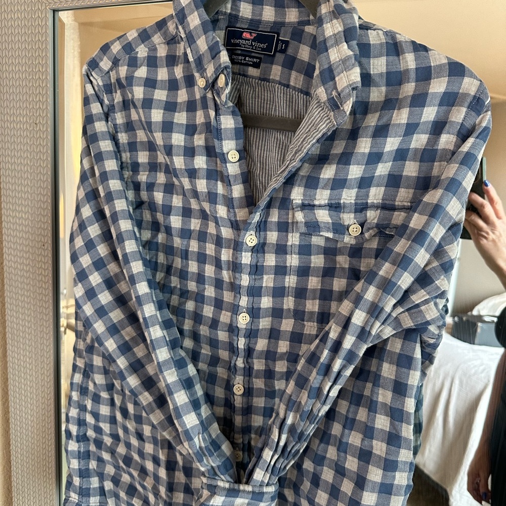 Vineyard Vines Blue Checkered Shirt